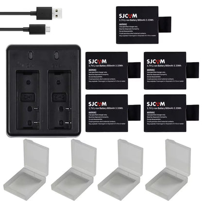 New SJCAM Sj4000 Eken H9 GIT-LB101 GIT BATTERY Sj5000 Sj6000 Sj7000 SJ8000 SJ9000 Battery +Dual USB Charger