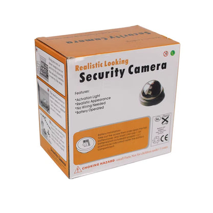 Creative Black Plastic Dome CCTV Dummy Camera Flashing Led Fake Camera Power via AA Battery Surveillance Security System