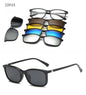 6 in 1 Changed Lens 5 Lenes Magnet Sunglasses Mirrored Sunglasses Glasses Men Polarization Custom Prescription