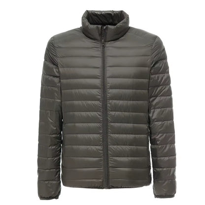 Men'S Lightweight Water-Resistant Packable Puffer Jacket 2023 New Arrivals Autumn Winter Male Fashion Stand Collar down Coats