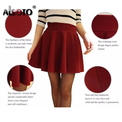 Summer 2025 Women Skirt Elastic Faldas Ladies Midi Skirts Pleated Black Sexy Stripe Girl Mini Short School Skirts Saia Feminina