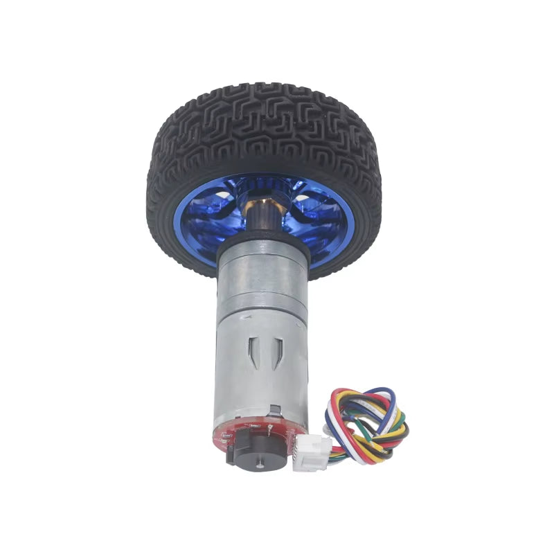 Diy Arduino Geared Motors 6V 12V 24V DC Gear Motor with Encoder and 65Mm Wheel Coupling Kit for Robot Smart Car Gearmotors