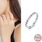 Hot Sale 100% 925 Sterling Silver Styles Stackable Ring Party Finger Wedding Rings for Women Original Fashion Jewelry Gift