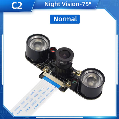 Raspberry Pi 4 Camera 5MP Night Vision 1080P Optional Wide Angle Fisheye IR-CUT Camera FF AF for Raspberry Pi 4B 3B+ 3B Zero