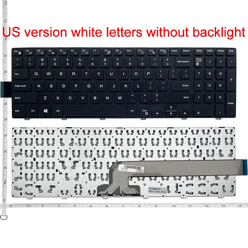 US/UK/SP Keyboard for Dell Inspiron 15 3000 5000 3541 3542 3543 5542 3550 3560 3551 3552 3559 3565 3567 3558 5545 5547 5566 5748