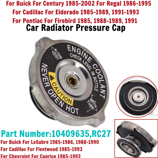 Car Radiator Cover Cap 15LB 10409635 RC27 for Chevrolet for Pontiac for Corvette for Buick for Century 1985-2002 for Cadillac