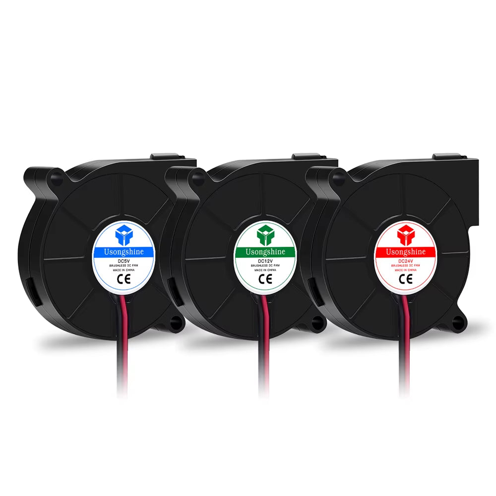 5015/5010/4020/4010/3010 5V/12V/24V Cooling Turbo Fan Brushless 2Pin for 3D Printer Extruder DC Cooler Blower Part Plastic Fans