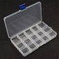 1Pcs Square Transparent Plastic Storage Box Case 10/24 Slot Adjustable for Pills Jewelry Beads Earring Case Organizer
