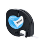 CIDY 91201 Compatible 12Mm*4M Black on White Dymo Letratag Plastic Tape LT 91331 LT9120112267 18769 18771 for LT-100H LT-100T