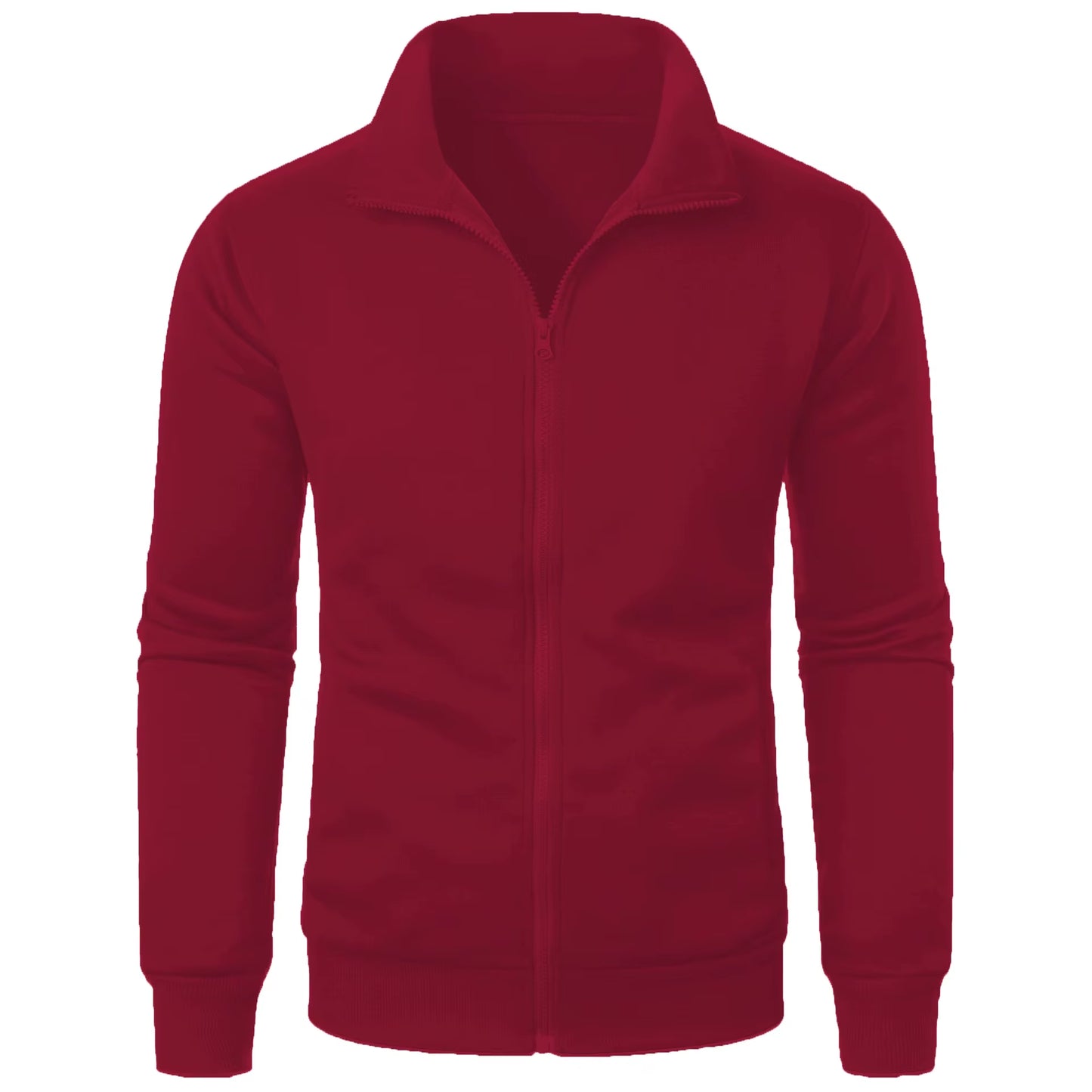 2025 Brand New Men'S No Hoodies Sweatshirts Zipper Stand Collar Men Sweatshirts for Male No Hooded Sweatshirt Man Pullover