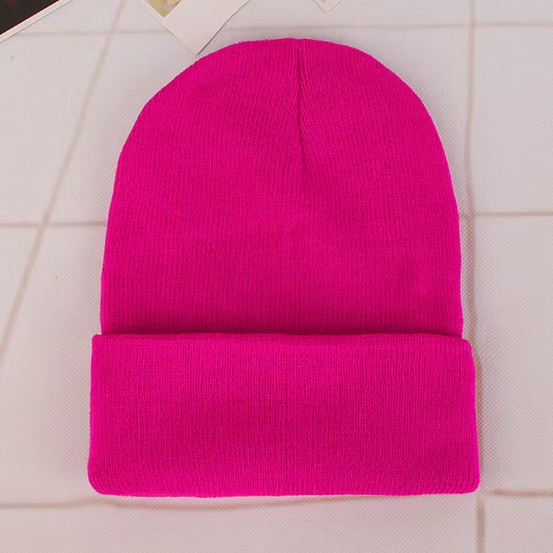 Solid Color Winter Hats for Woman New Beanies Knitted Cute Hat Girls Autumn Female Beanie Caps Warmer Bonnet Ladies Casual Cap