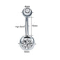 1PC Titanium Navel Piercings Belly Button Rings 14G Curved Barbell Pircing Ombligo Nombril Navel Earrings Sexy Body Jewelry