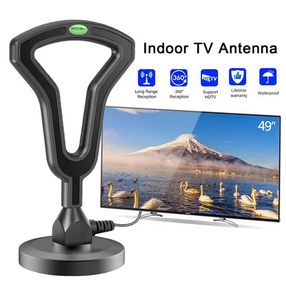 Universal Hdtv Aerial Antenna Amplifier High Gain Low Latency Signal Reception for Enhance Indoor Digital Tv, Durable