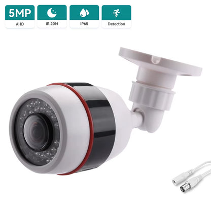 5MP CCTV Camera 5MP 1.7MM Fisheye Lens 180Degree Panoramic AHD Camera Night Vision Waterproof Outdoor Bullet Camera