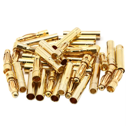 20Pcs/Lot 2.0Mm 3.0Mm 3.5Mm 4.0Mm 5.5Mm 6.0Mm 8.0MM Gold Bullet Banana Connector Plug for ESC Lipo RC Battery Plugs (10 Pair)