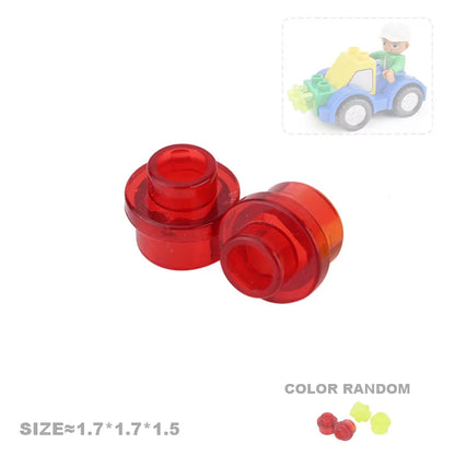 Big Building Blocks Accessories Compatible Train Track Set Traffic Signs Trailer Carriages Railway Rails Children Bricks Toys