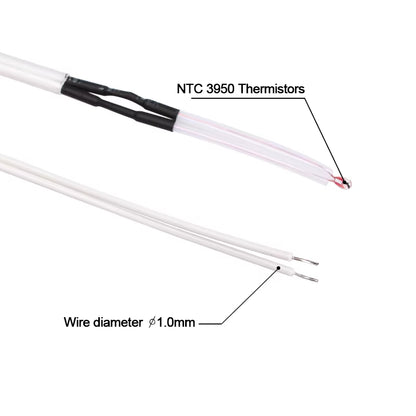 100K Ohm NTC 3950 Thermistors Temperature Sensor with Cable Dupont Head for Reprap Mendel MK2A MK2B Heated Bed 3D Printers Parts