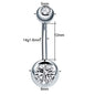 1PC Titanium Navel Piercings Belly Button Rings 14G Curved Barbell Pircing Ombligo Nombril Navel Earrings Sexy Body Jewelry