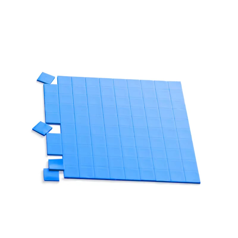 100 Pcs Blue 10Mm*10Mm GPU CPU Heatsink Cooling Conductivity 6.0 W Silicone Pad Processor Accessories Thermal Pad