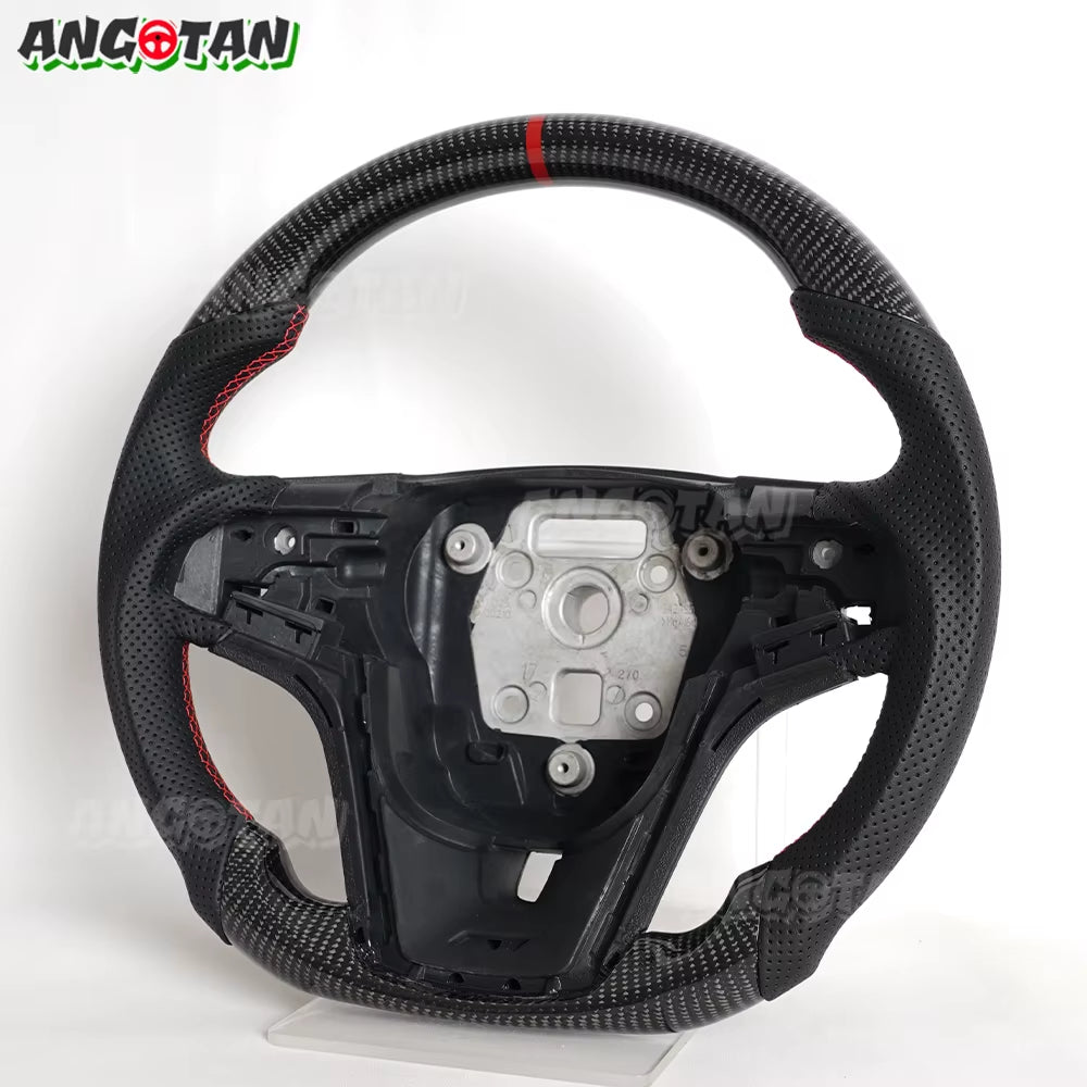 Car Steering Wheel Fit for Chevrolet Camaro 2012 2013 2014 2015 Customized Carbon Fiber Steering Wheel Perforated Leather