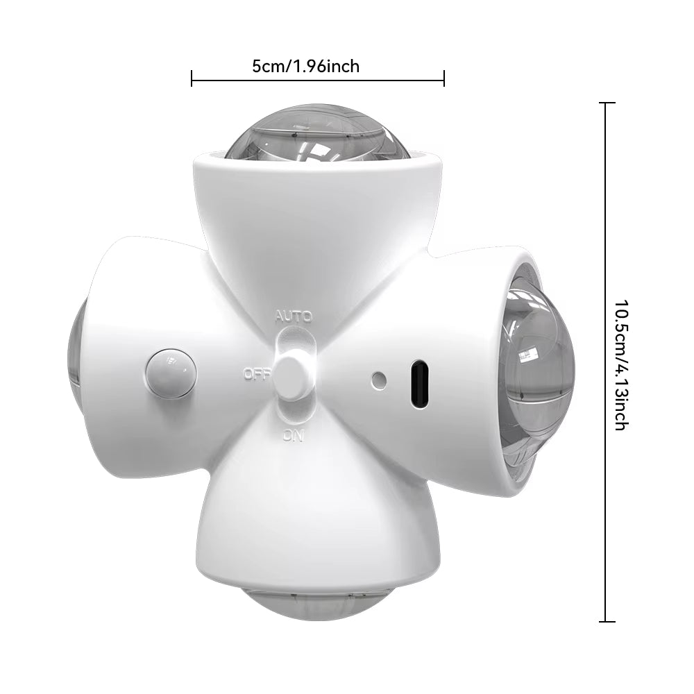 Smart Sensing LED Night Light with Motion Sensor Wall Lamp USB Rechargeable Bedside Night Lamp for Bedroom Hallway Bathroom Deco