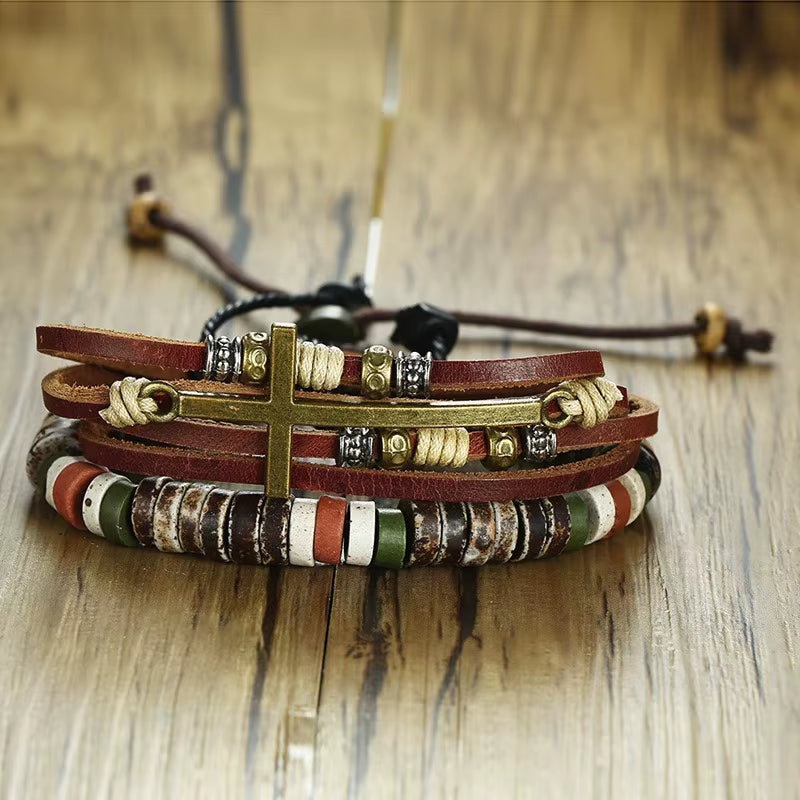 Holiday Natural Stone Beaded Bracelets for Men Women Adjustable Length Multi Color Beads Casual Male Jewelry Rope Pulseira