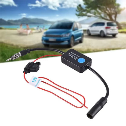 Universal Practical FM Signal Amplifier Anti-Interference Car Antenna Radio Universal FM Booster Amp Automobile Parts