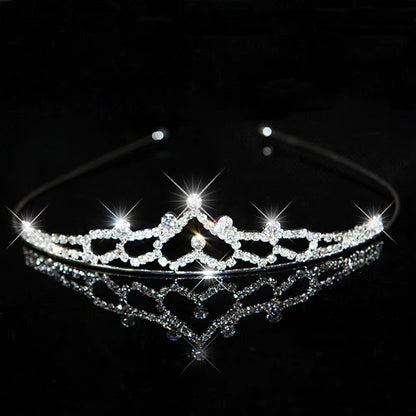 Princess Crystal Tiaras and Crowns Headband Kid Girls Love Bridal Prom Crown Wedding Party Accessiories Hair Jewelry