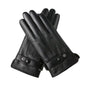 Men'S Gloves Black Winter Mittens Keep Warm Touch Screen Windproof Driving Guantes Male Autumn Winter PU Leather Gloves Business