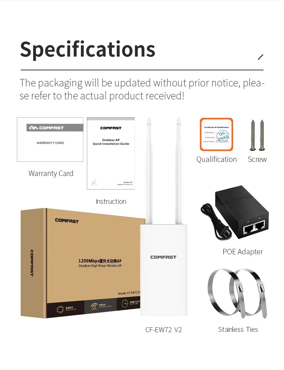 300Mbps-1200Mbps Wireless Wifi Repeater Outdoor 2.4&5.8Ghz High Power Waterproof Street Extender Wifi Router Antenna AP