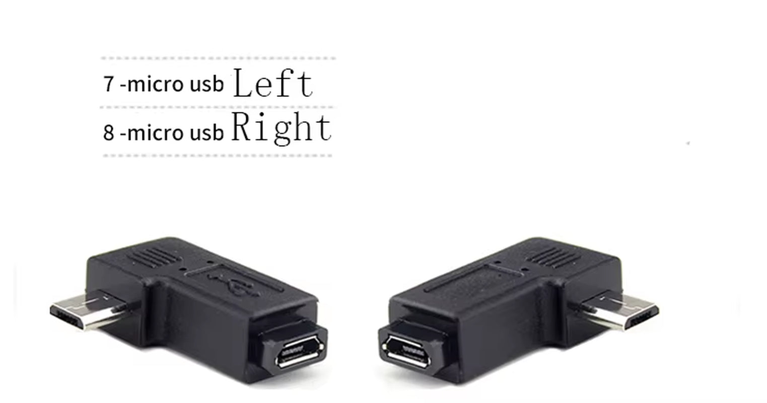 90 Degree Left & Right Angled Mini USB 5Pin Female to Micro USB Male Data Sync Adapter Plug Micro USB to Mini USB Connector
