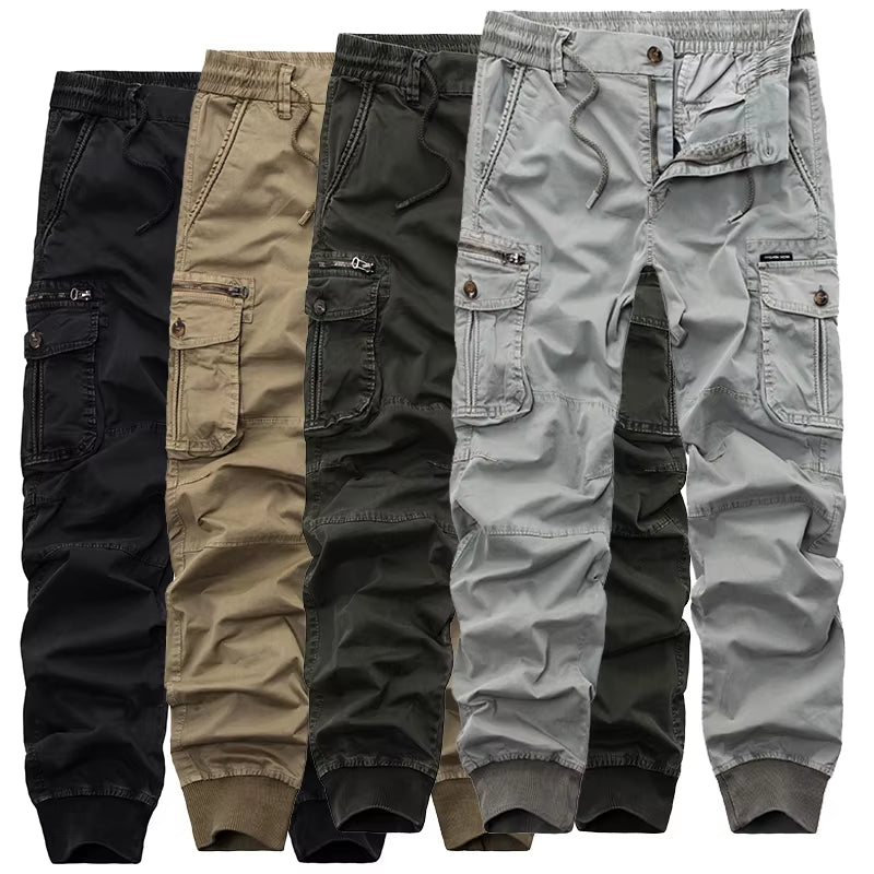 Mens Camouflage Tactical Cargo Pants Men Joggers Boost Military Casual Cotton Pants Hip Hop Ribbon Male Army Trousers 38