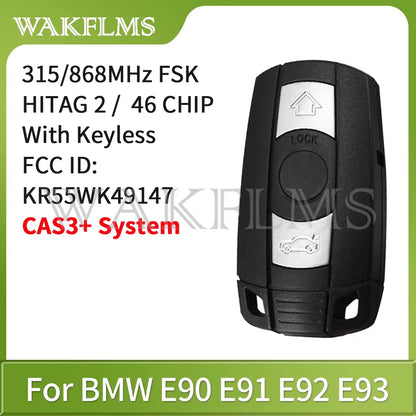 Remote Key 433Mhz 315Mhz 315LP Mhz 868MHZ for BMW 1 3 5 6 Series X1 X6 Z4 E60 E70 E71 E91 E92 2004-2015 CAS3 CAS3+