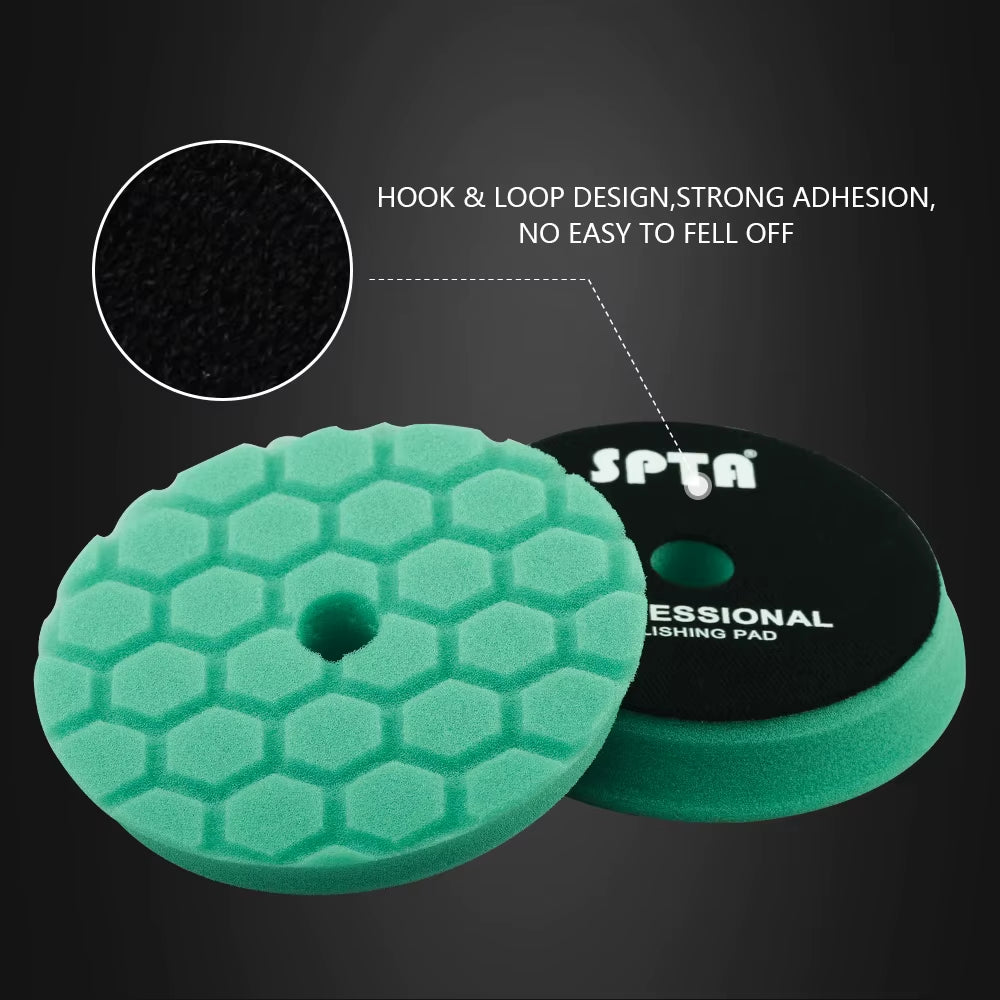 3"/5"/6" Car Spong Buffing Polishing Pad Honeycomb Pattern Hook&Loop Backer for DA/RO/GA Car Buffer Polisher