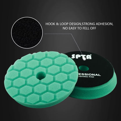 3"/5"/6" Car Spong Buffing Polishing Pad Honeycomb Pattern Hook&Loop Backer for DA/RO/GA Car Buffer Polisher
