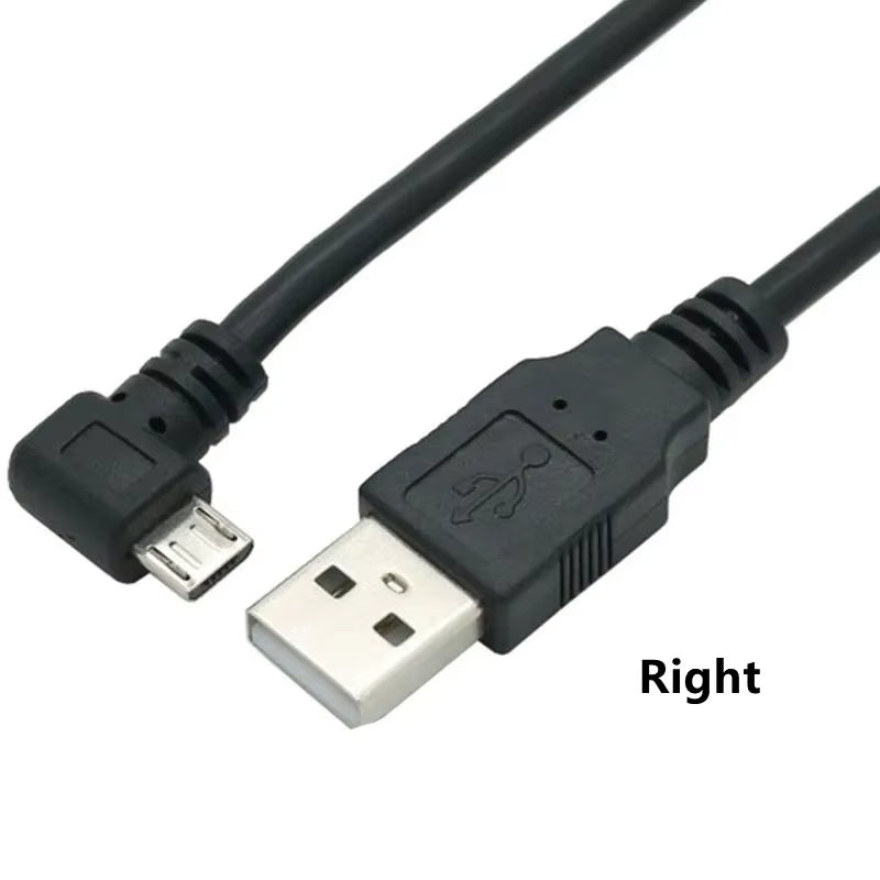 Up & down & Left & Right Angled 90 Degree USB Micro USB Male to USB Male Data Charge Connector Cable 25Cm 50Cm for Tablet 5Ft 1M