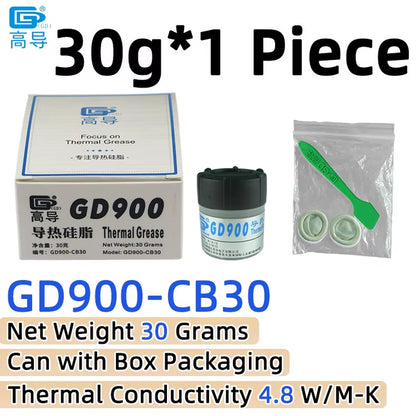 Net Weight 1/3/7/15/30 Grams Gray 900 Thermal Conductive Grease Paste Plaster Heat Sink Commpound for CPU LED SSY BAS BR BX CB