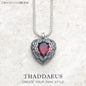Pendant Necklace Red Winged Heart Brand Link Chain Fashion Jewelry Europe Style 925 Stering Silver Gift for Women