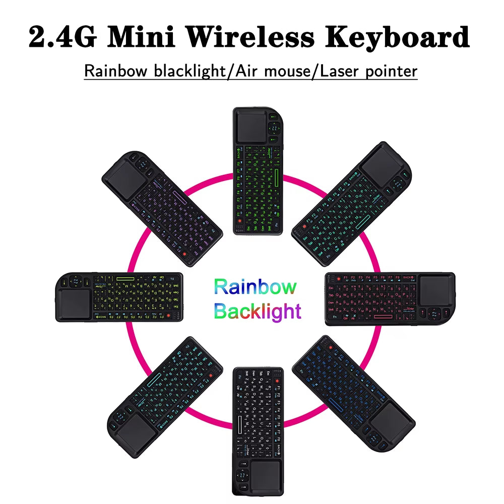 Wireless Keyboard 2.4G RF Klawiatura 3 In1 Handheld with Touchpad Mouse for PC Notebook Smart TV Box Клавиатура Беспроводня