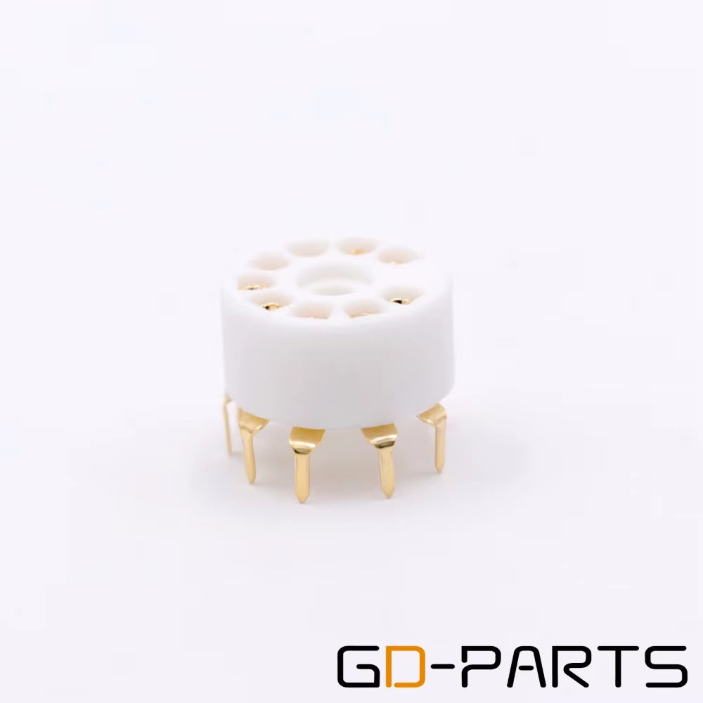 10PCS Ceramic 9Pin B9A PCB MOUNT Tube Socket for 12AX7 12AT7 12AU7 6DJ8 ECC82 5670 6922 Hifi Audio Vintage AMP DIY