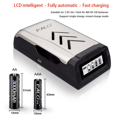4Pcs 3000Mah 1.2V AA Rechargeable Batteries+4Pcs 1100Mah 1.2V AAA Battery NI-MH AA AAA Rechargeable Battery for Camera Toy