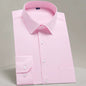 Men'S Classic Long Sleeve Standard-Fit Dress Shirts Formal Business Social Simple Basic Design White Work Office Casual Shirt