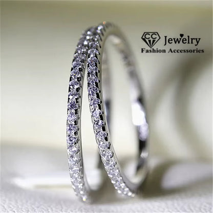 CC Rings for Women Bridal Wedding Jewelry Engagement Party Ring White Gold-Color Silver Plated Drop Shipping Anel CC709
