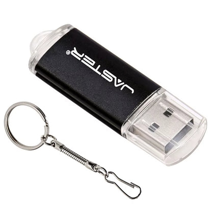 New Portable USB Flash Drives Free Custom Logo Metal Pen Drive with Key Chain Memory Stick 64GB/32GB/16GB/8GB/4GB Pendrive U Di