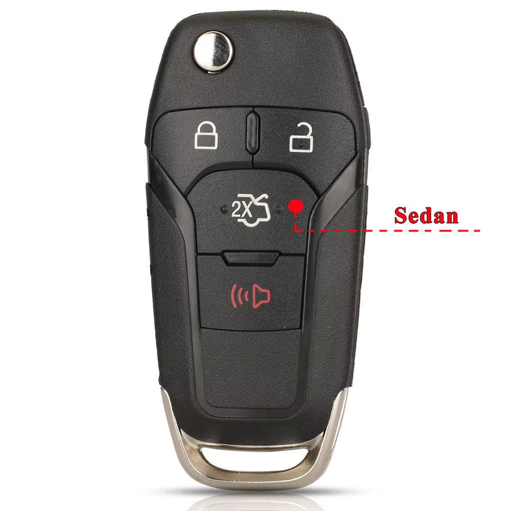2/3/4 Button Flip Folding Car Key Shell Case for Ford Focus Fusion Mk2 Mk7 Explorer Ranger Uncut Blank HU101 Blade