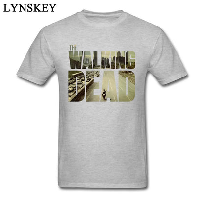 The Walking Dead Funky T-Shirt Man'S Short Sleeve Cotton Teeshirt Customized Boyfriend'S Top Cool Black