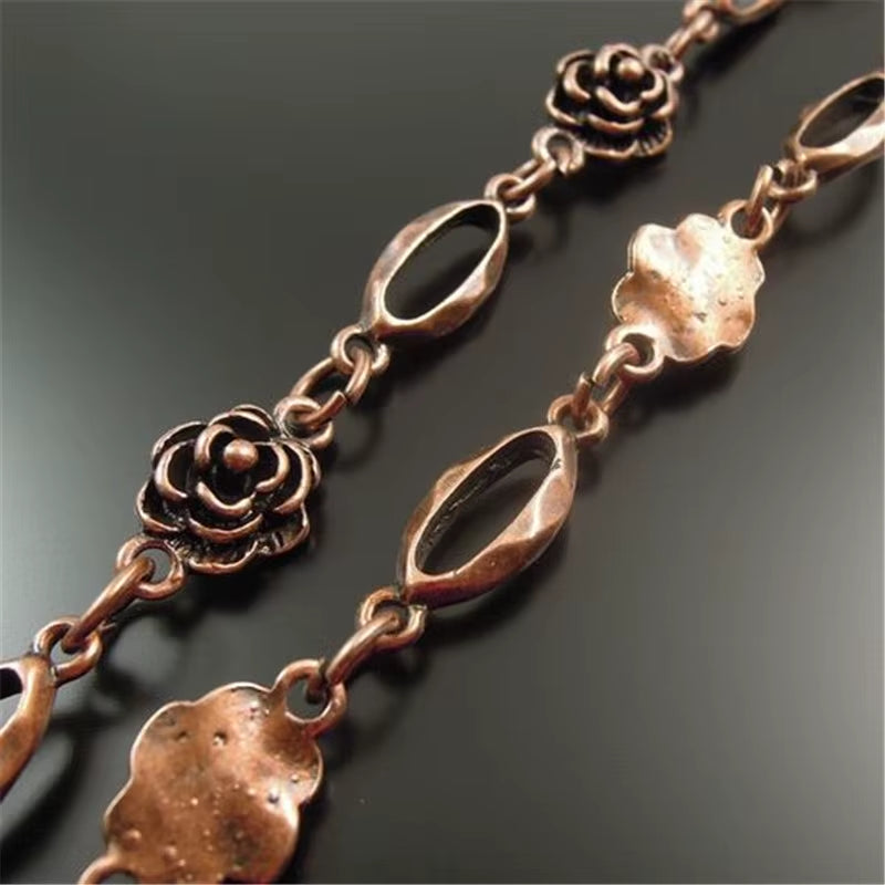 1Meter 1Lot Antiquqe Style Copper Tone Jewelry Necklace Chain 10*10MM (32458)