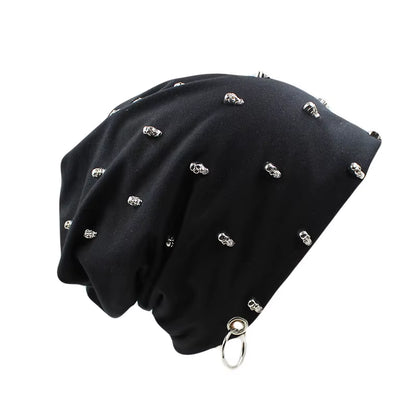 New Fashion Men Women Unisex Casual Hat with Skull Hoop Brand Hats Winter Warm Beanies Skullies Thick Adult Hip Hop Bonnet