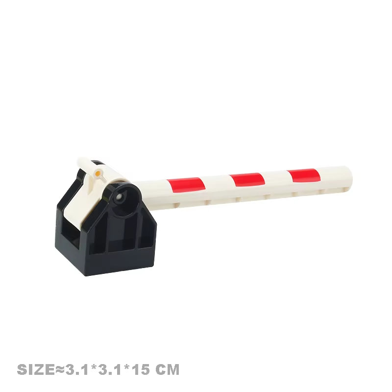 Big Building Blocks Accessories Compatible Train Track Set Traffic Signs Trailer Carriages Railway Rails Children Bricks Toys