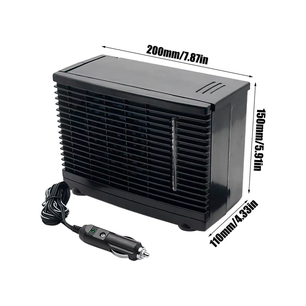 Car Air Conditioner Mobile Vehicle Air Conditioner 12V Water Tank Design Compact Cooling Appliance for Travel Commuting Camping
